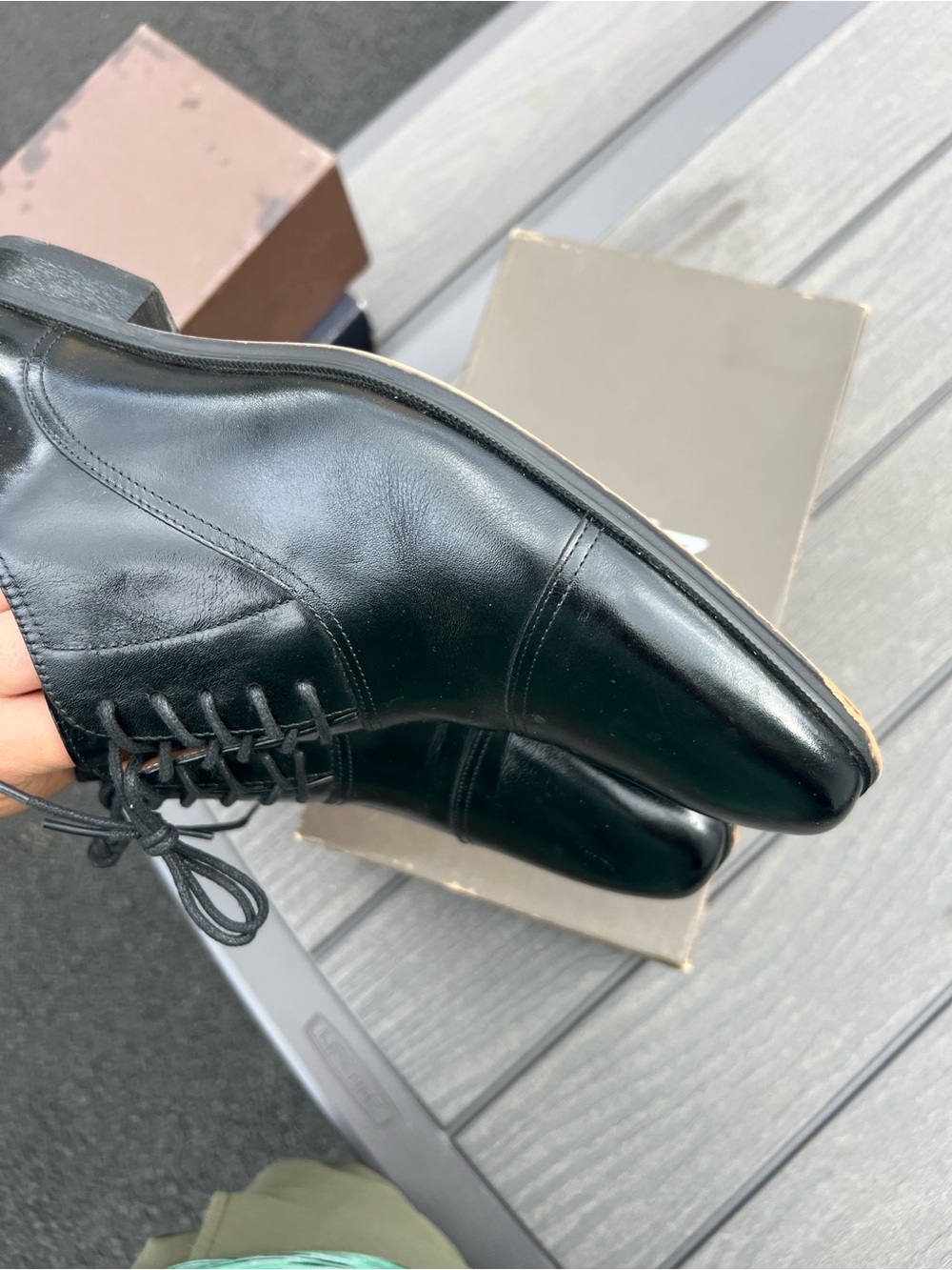 Florsheim Mens Black Cap Toe Dress Shoes Sz 10.5 D - Picture 7 of 9
